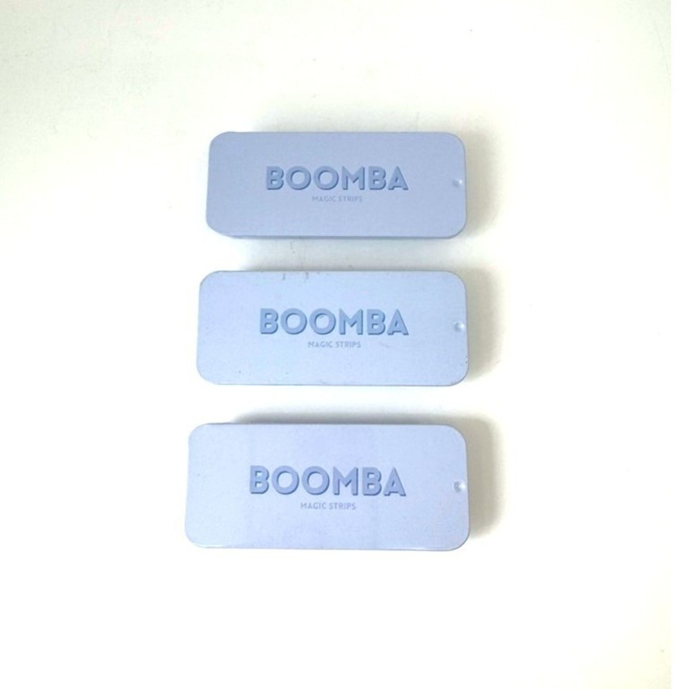 BOOMBA Magic Strips Double Sided Fashion‎ Tape 3 Pack Portable Tins Blue